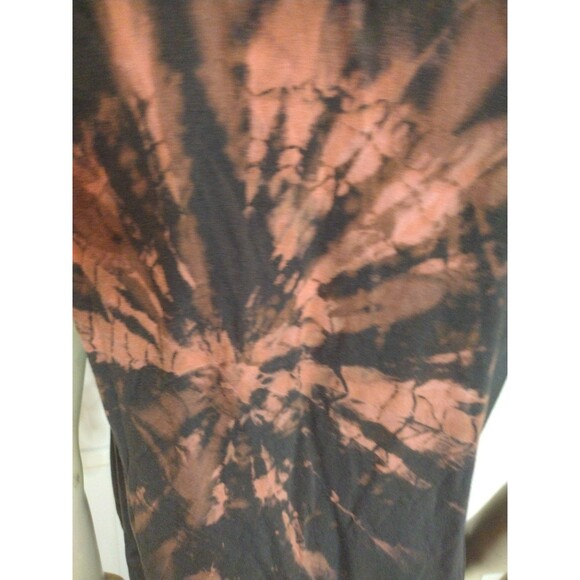 Nike OOAK Women's Grey Orange 🧡 Bleached Tie Dye Logo Athletic Cut Tee Shirt XL - Picture 4 of 7